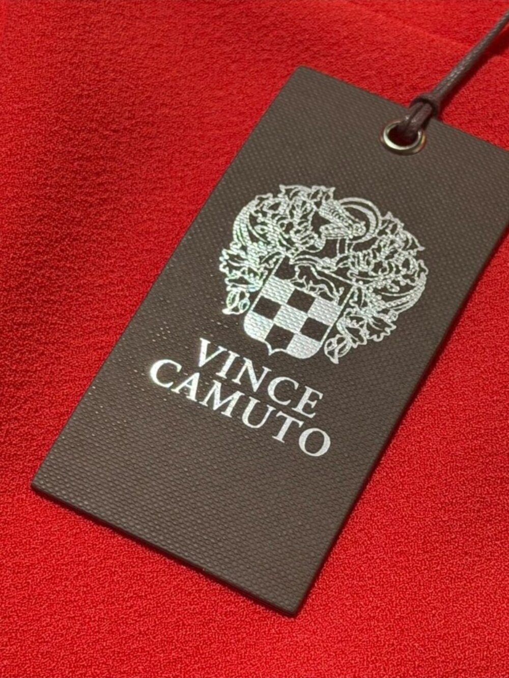 Vince Camuto Coral Eyelet Sleeve Crepe Shift Dress Size 12 NWT - Picture 3 of 9